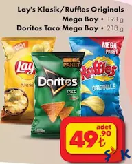 LAY'S KLASİK / RUFFLES ORİGİNALS MEGA BOY / DORİTOS TACO MEGA BOY LAY'S KLASİK / RUFFLES ORİGİNALS MEGA BOY / DORİTOS TACO MEGA BOY